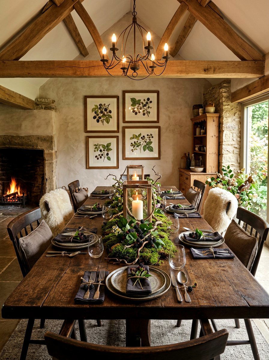 Blackberry Rustic Table - 30 berry table summer ideas