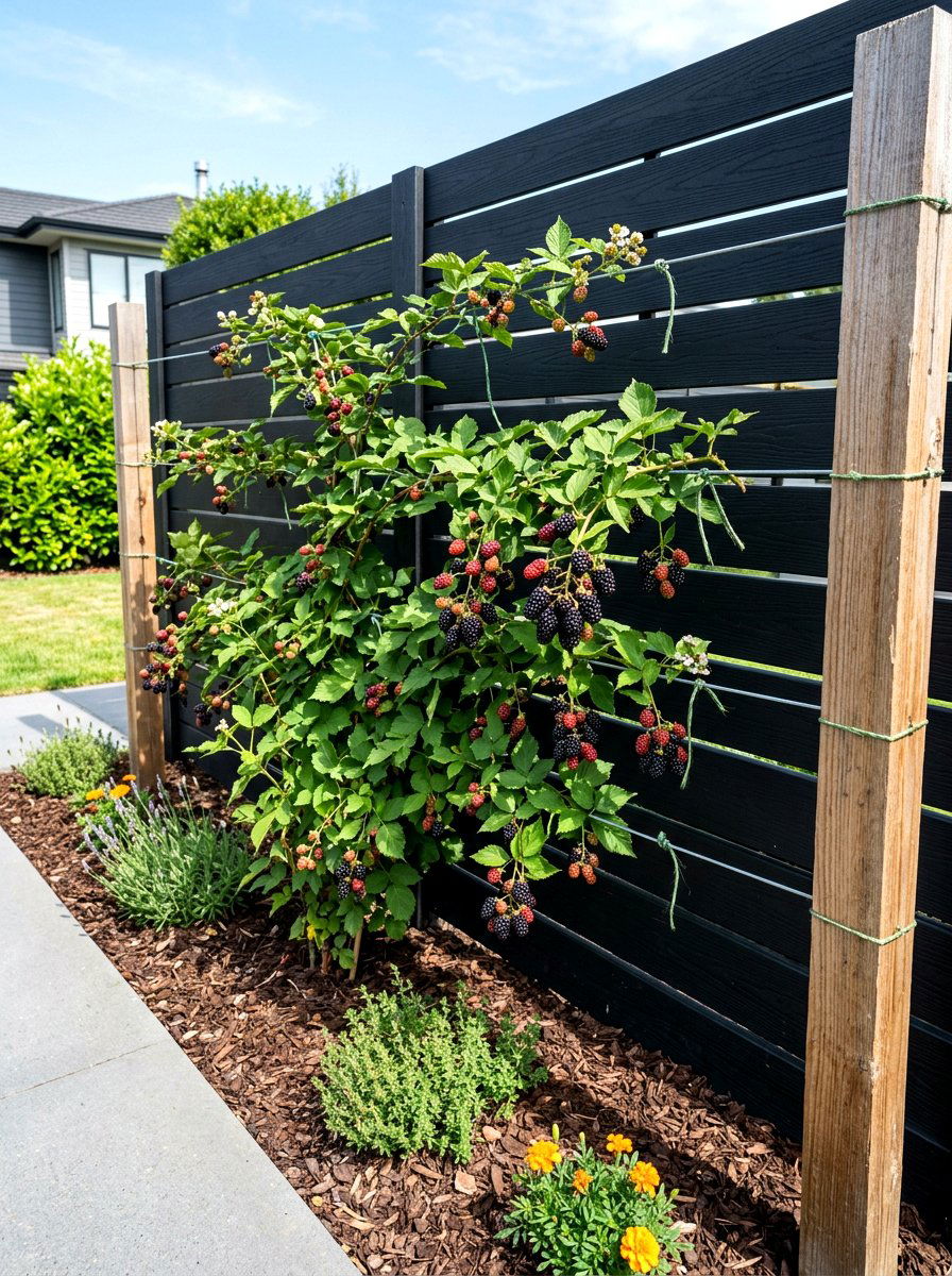 Blackberry Trellis Design - 30 edible landscaping ideas