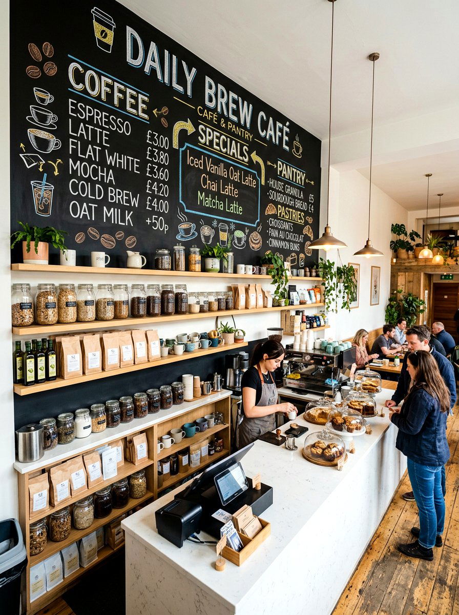 Blackboard Wall Pantry Cafe - 30 walk in pantry cafe ideas