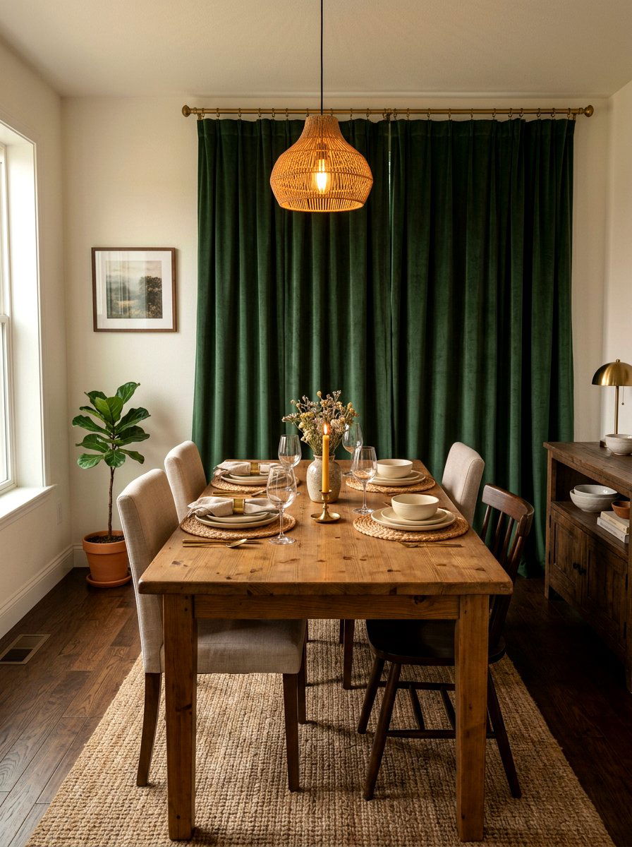 Blackout Drapes For Dining Area - 30 dining room draped curtains ideas