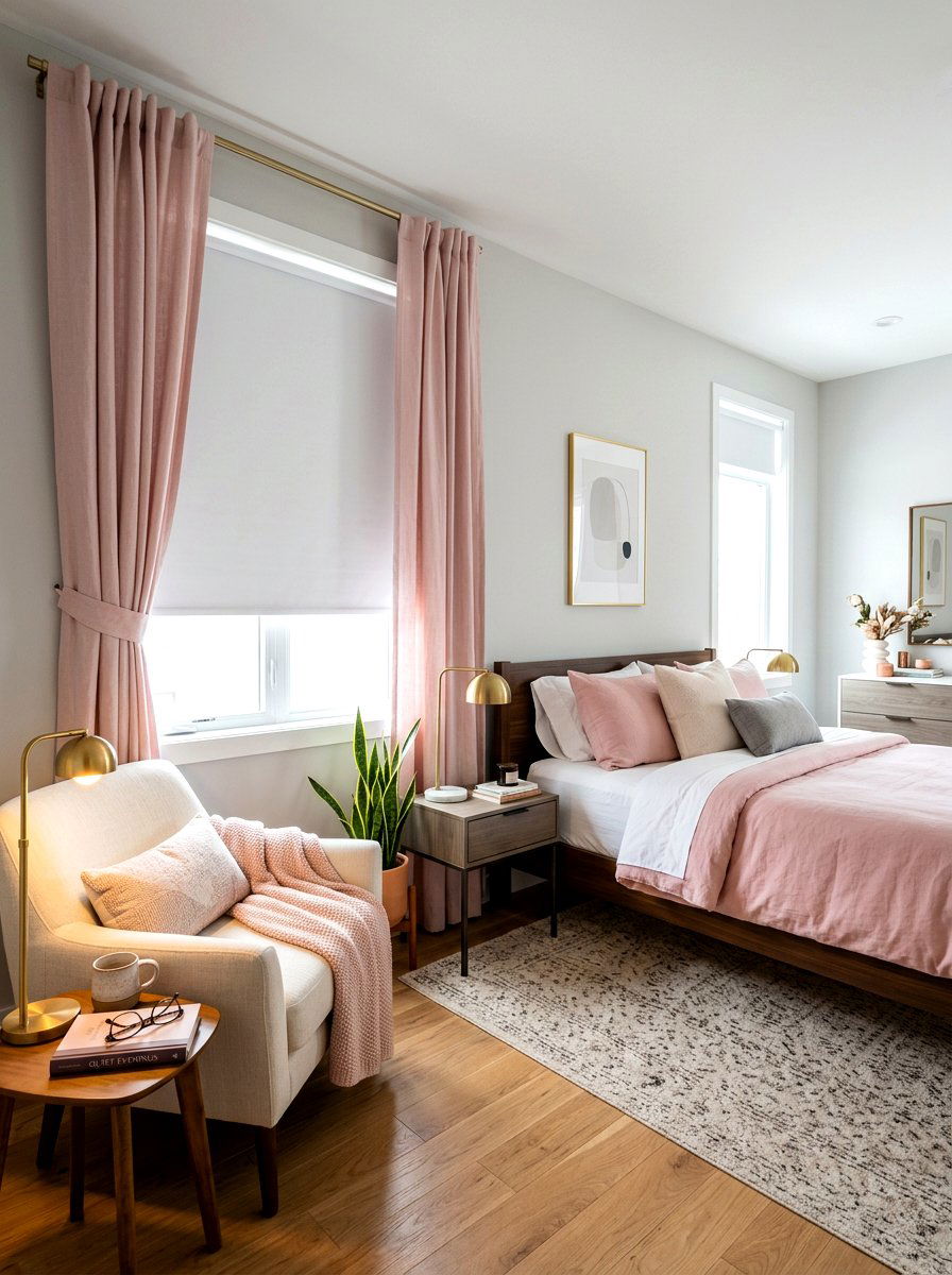 Blackout blinds and curtains - 30 bedroom curtain layering ideas aesthetic