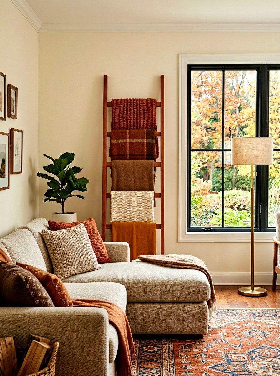 Blanket Ladder For Living Room - 30 blanket ladder ideas
