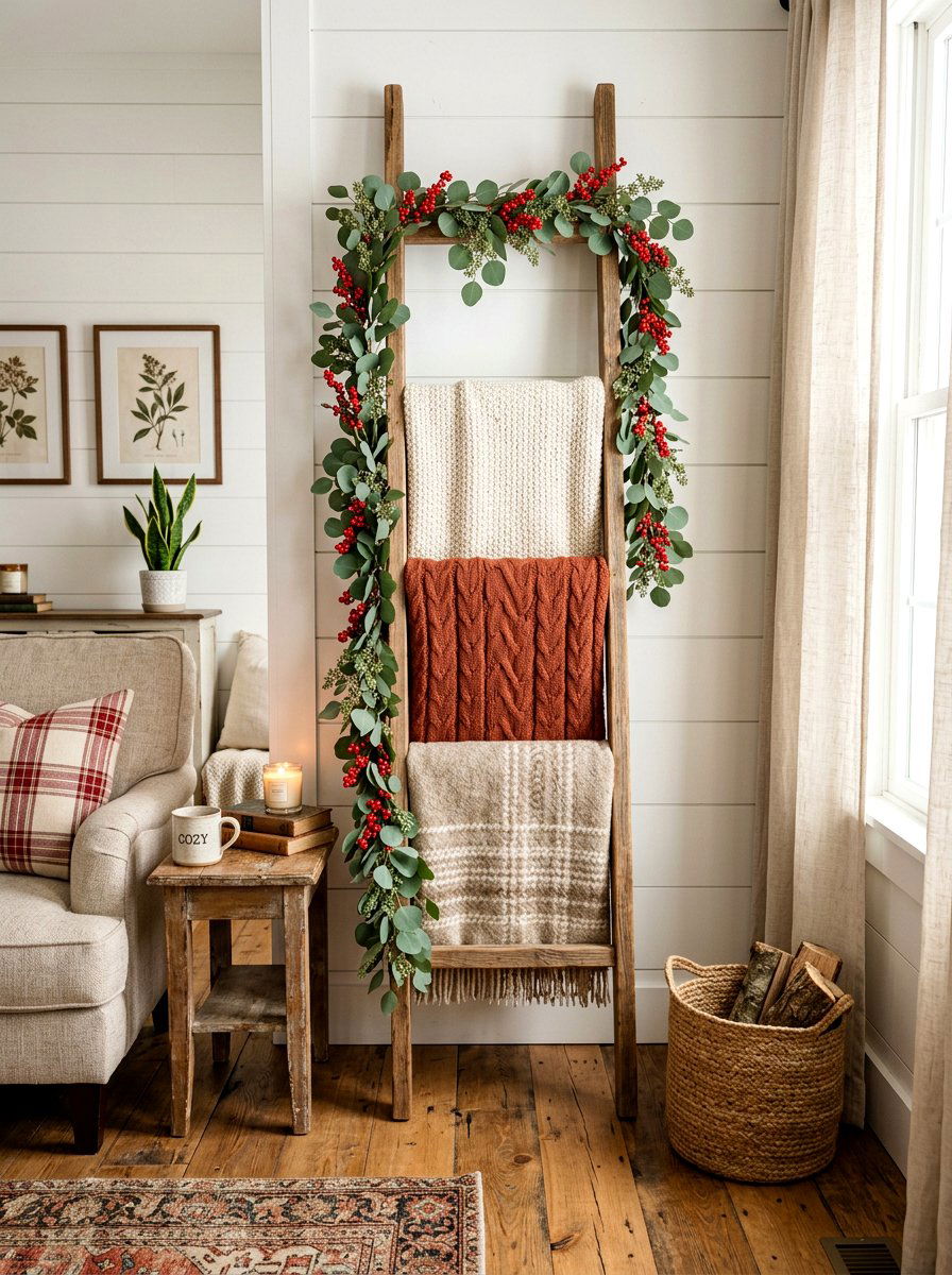 Blanket Ladder Garland - 30 garland styling ideas