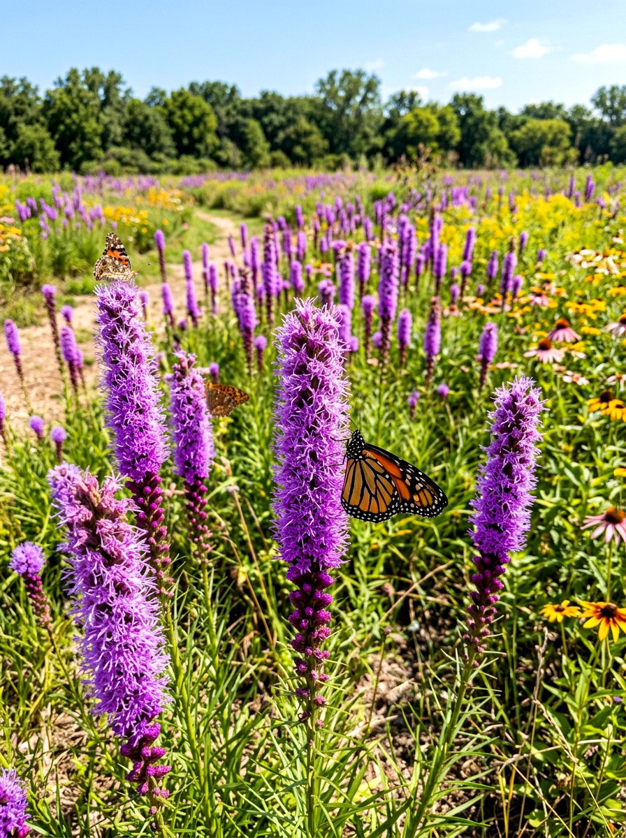 Blazing Star Liatris Spikes - 30 butterfly garden ideas