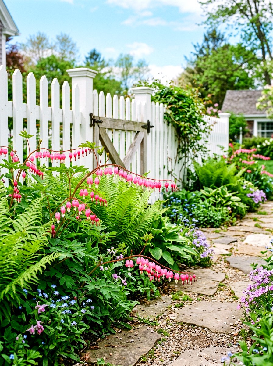 Bleeding Heart Fern Border - 30 woodland fern border ideas