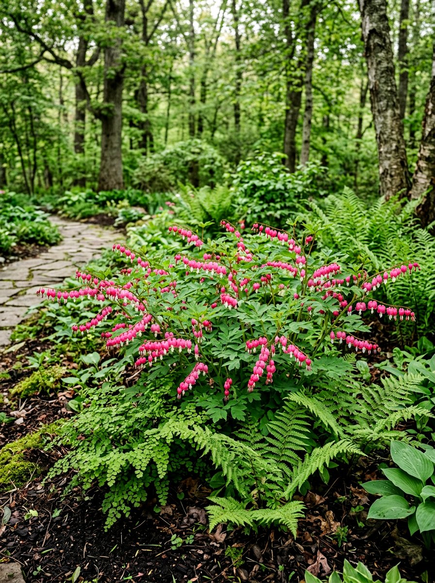 Bleeding Heart Patch - 30 woodland shade garden ideas