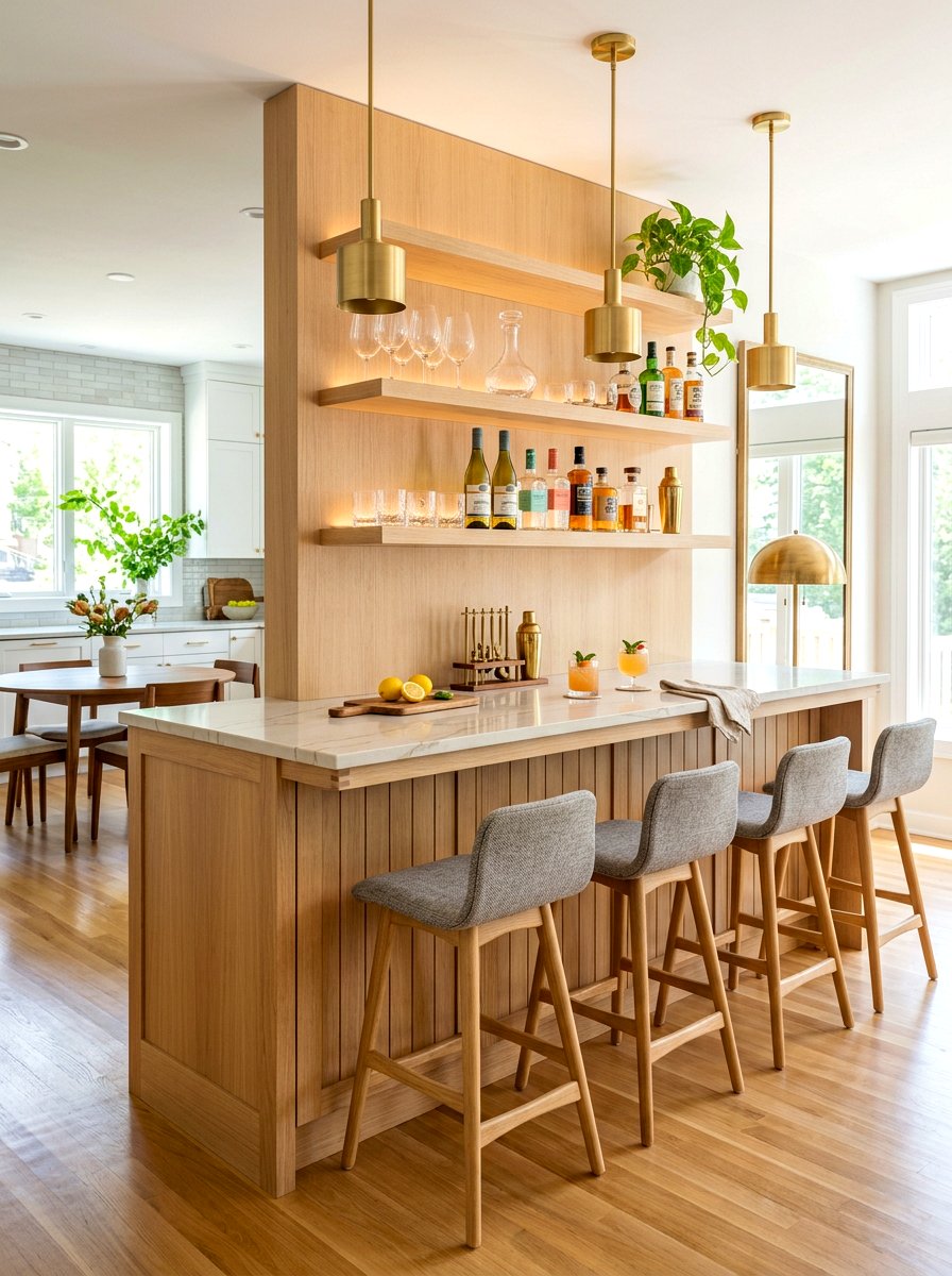 Blonde wood kitchen bar - 30 blonde wood kitchen ideas