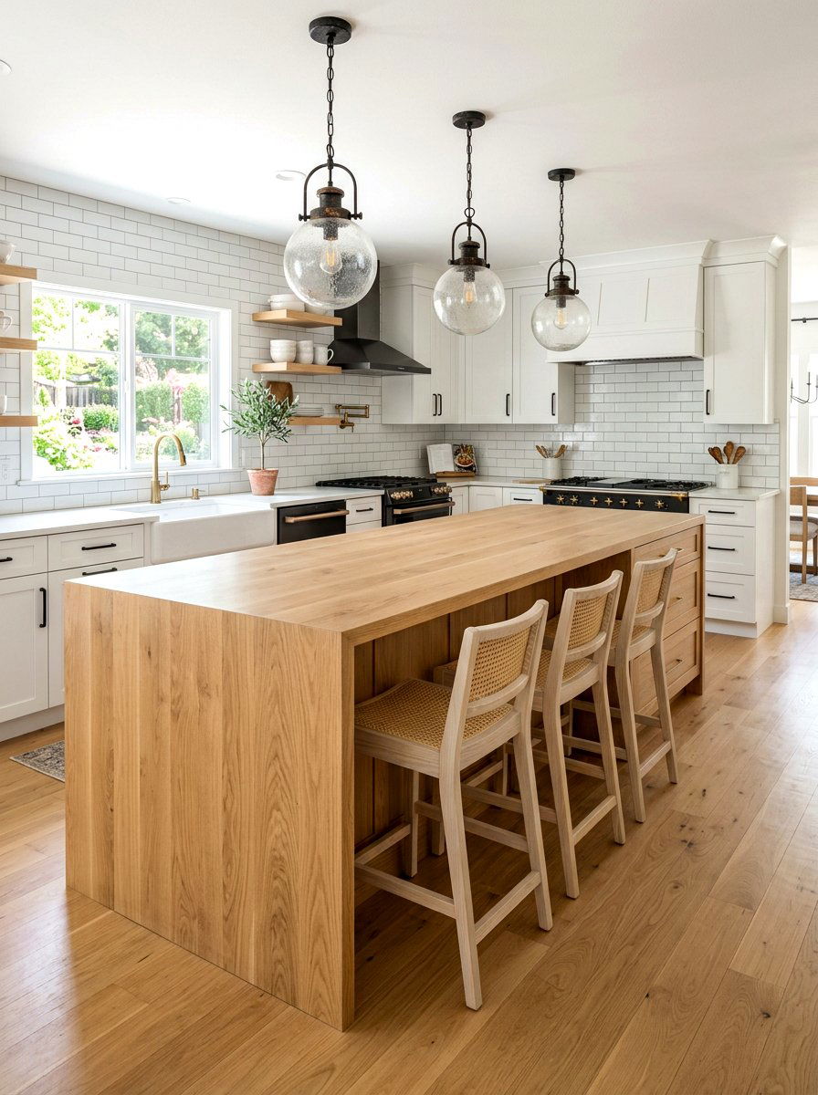 Blonde wood kitchen island - 30 blonde wood kitchen ideas