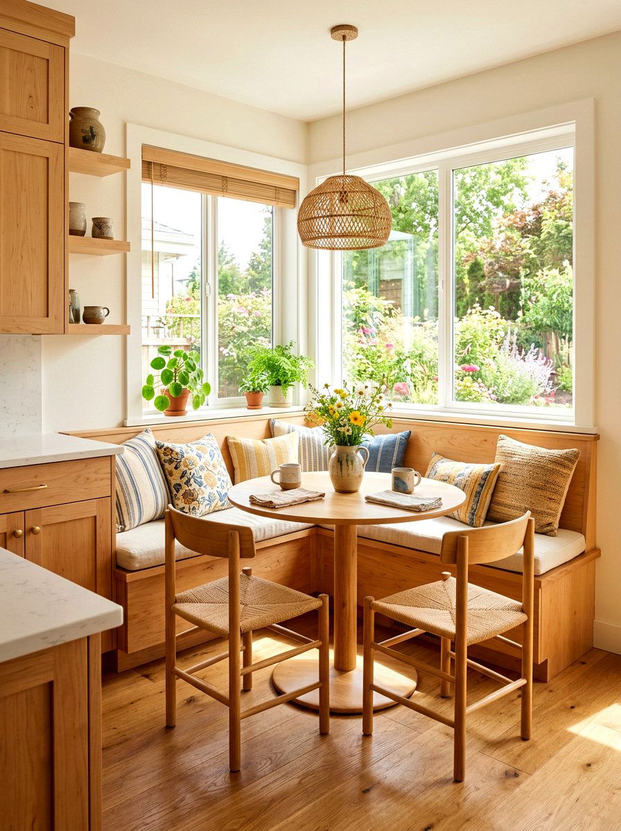 Blonde wood kitchen nook - 30 blonde wood kitchen ideas