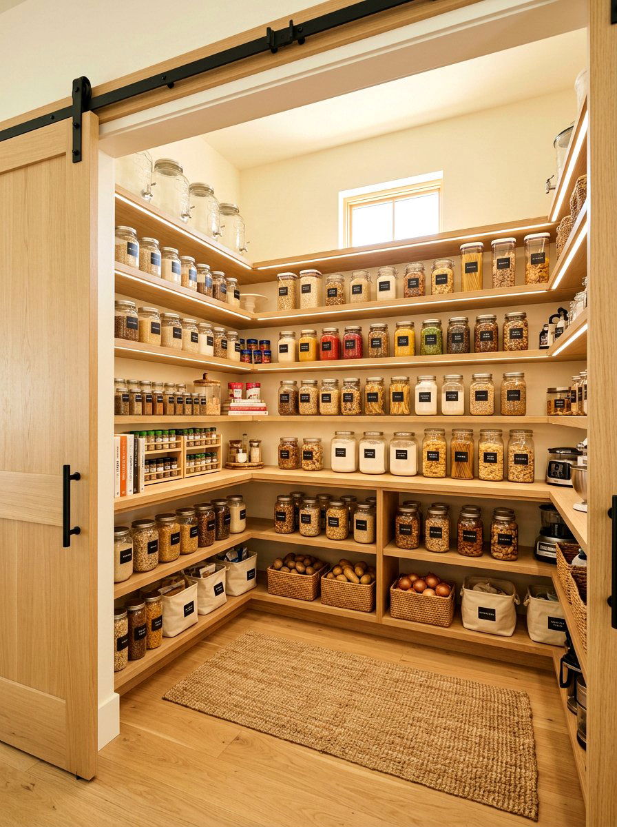 Blonde wood kitchen pantry - 30 blonde wood kitchen ideas