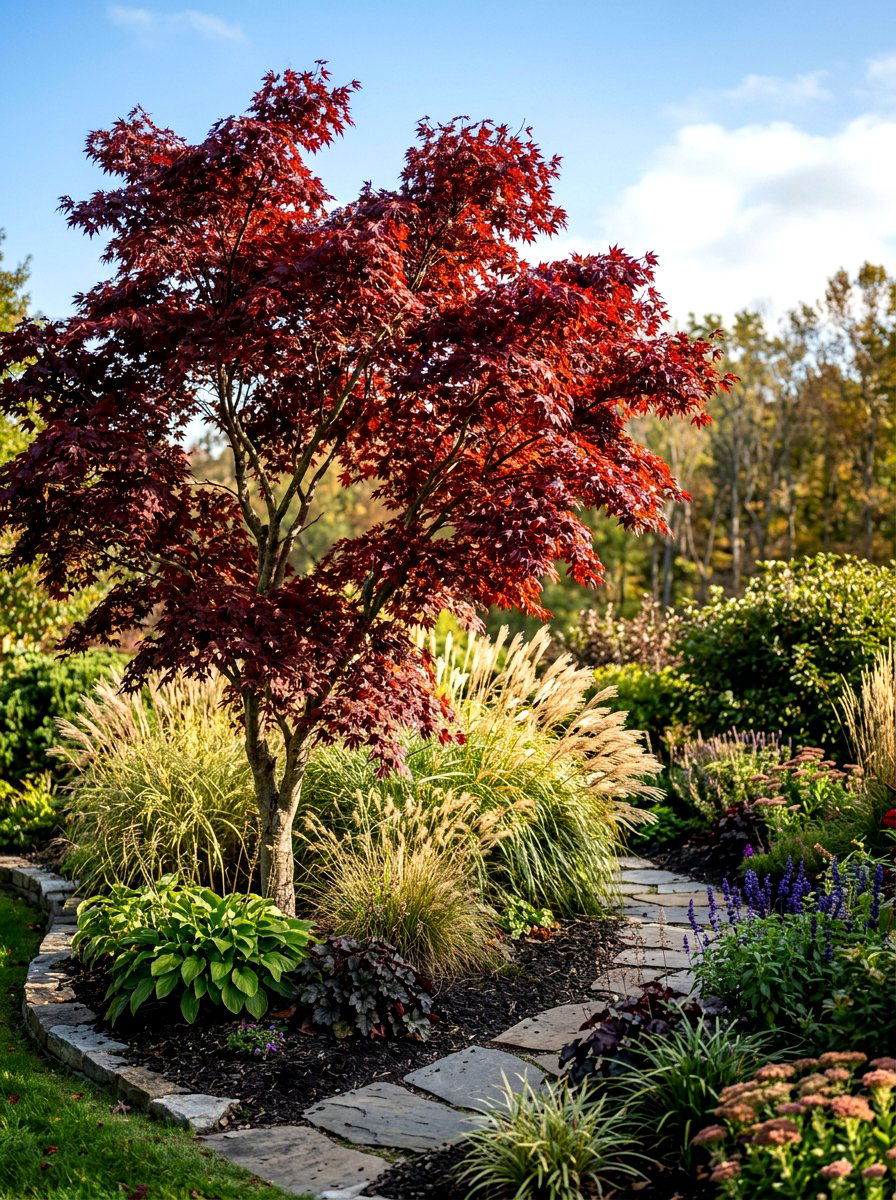 Bloodgood Maple Specimen - 30 ornamental tree landscaping ideas