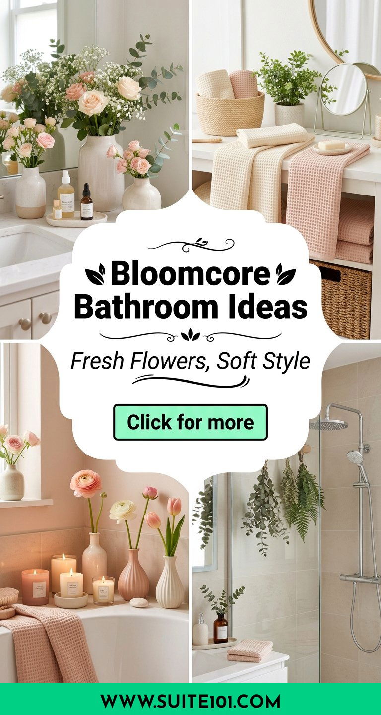 Bloomcore Bathroom Ideas for Fresh Flowers and Soft Style - Bloomcore Bathroom Ideas for Fresh Flowers and Soft Style