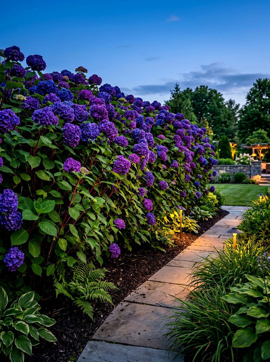 Bloomstruck hydrangea reblooming screen - 30 hydrangea hedge ideas