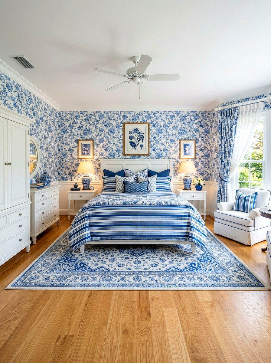 Blue And White Bedroom - 30 traditional bedroom ideas