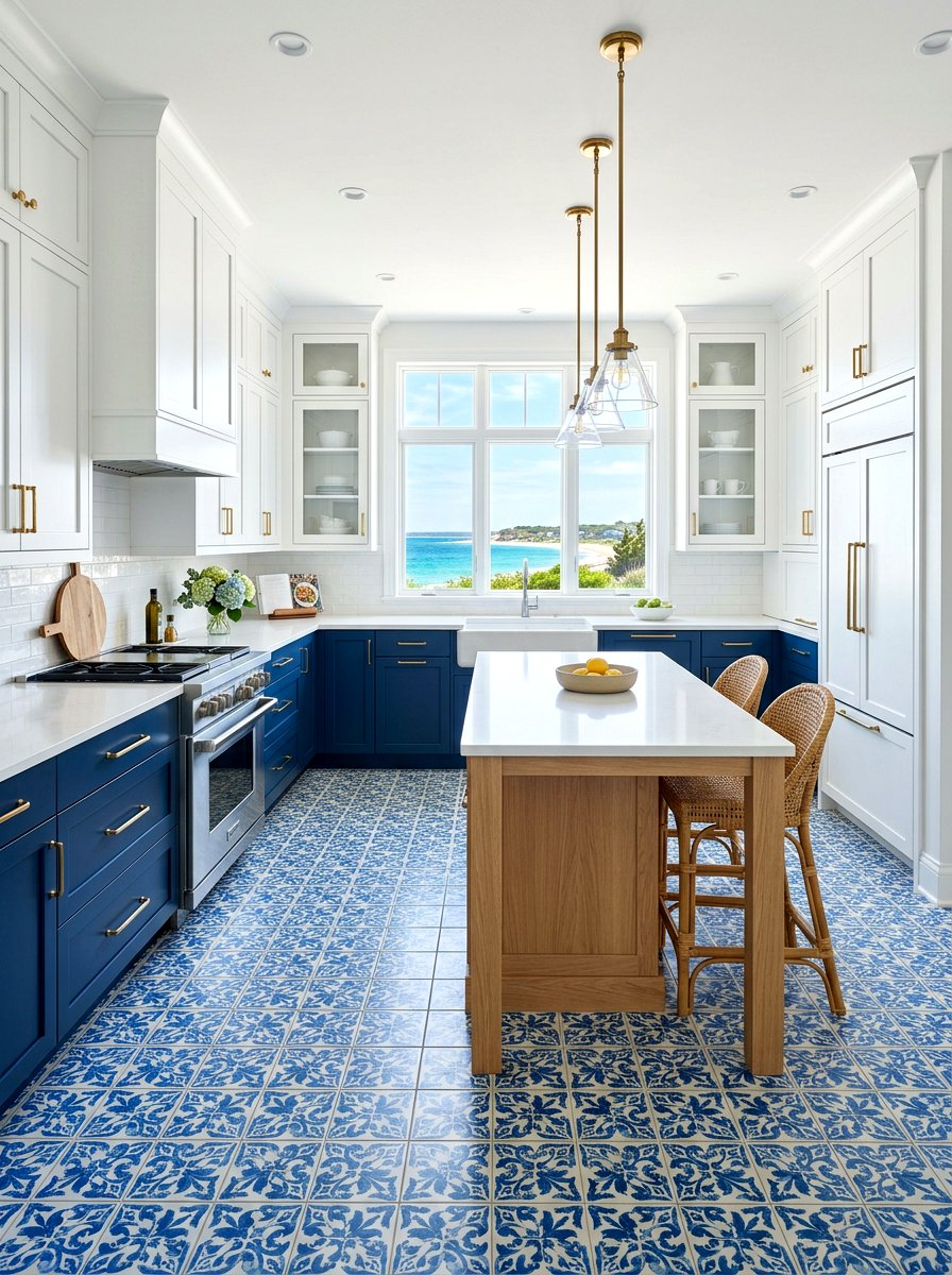 Blue And White Coastal Kitchen - 30 coastal kitchen ideas