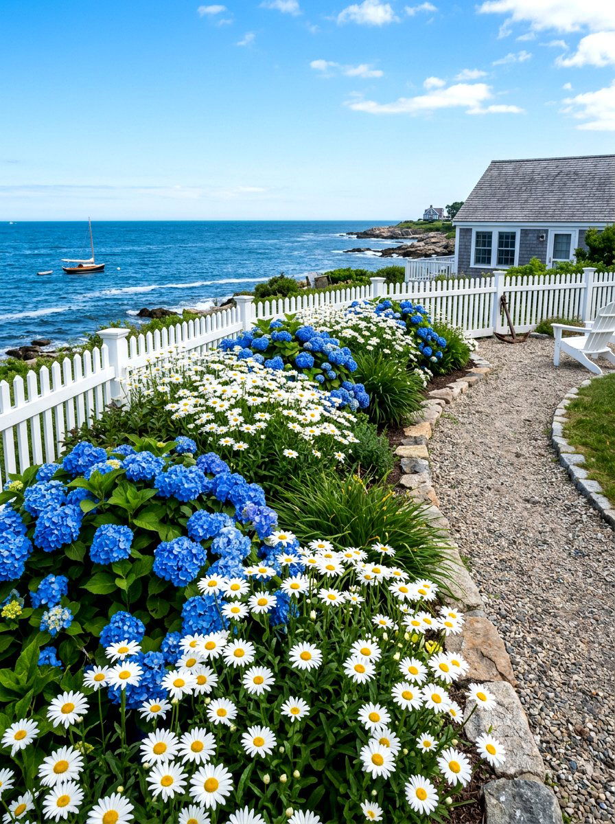 Blue And White Flower Bed - 30 flower bed color ideas