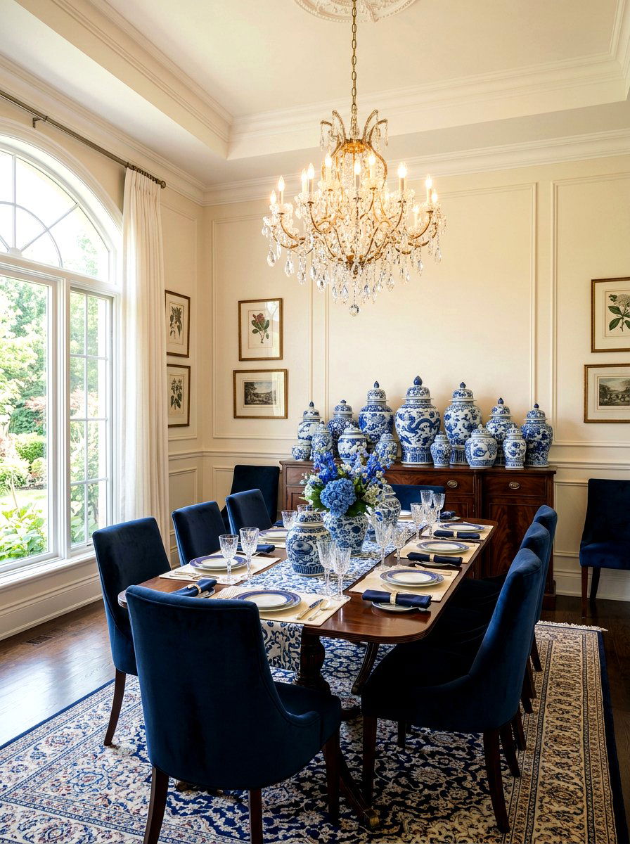 Blue And White Ginger Jar - 30 grandmillennial decor ideas