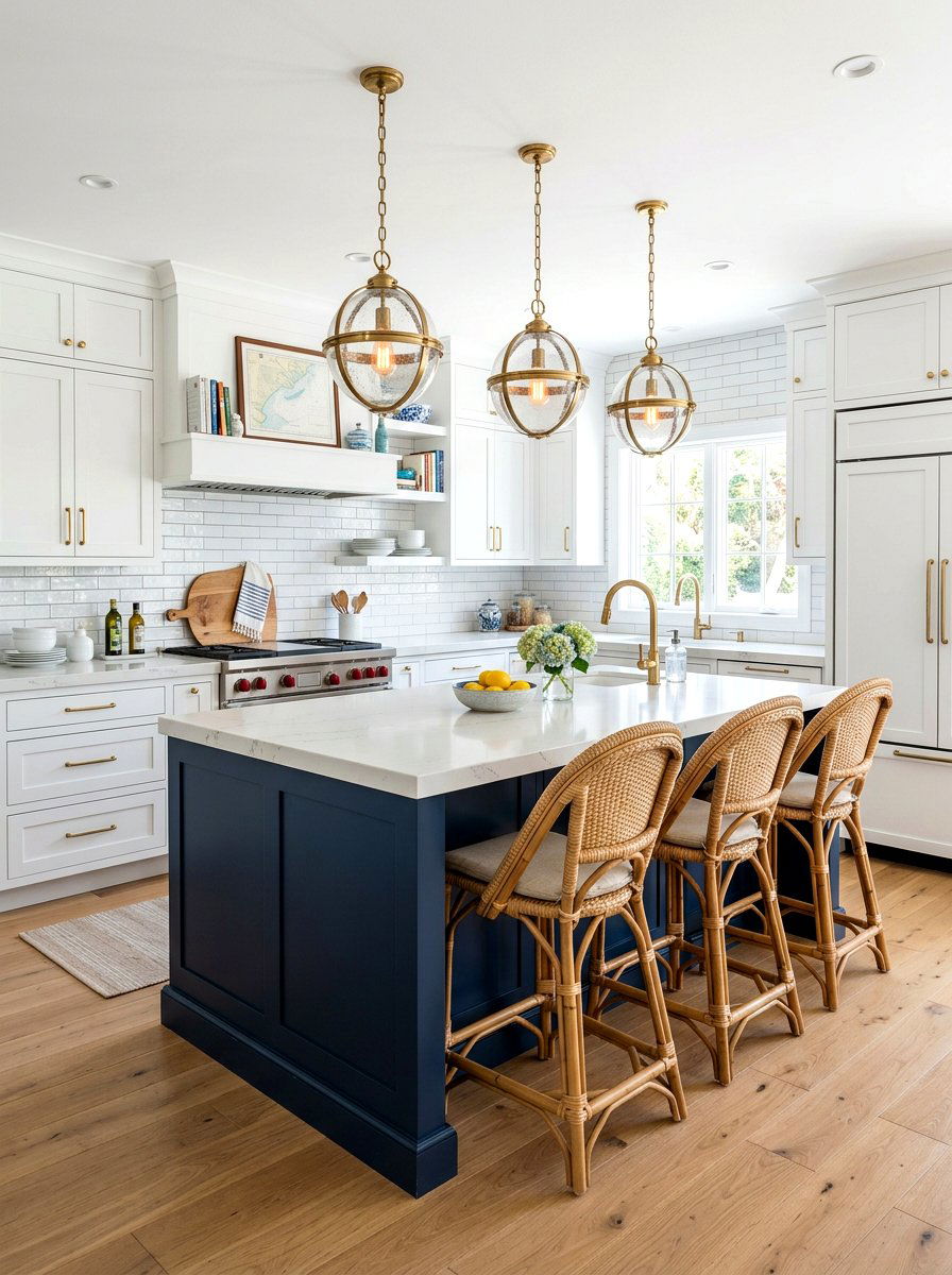 Blue And White Kitchen - 30 lake house kitchen ideas