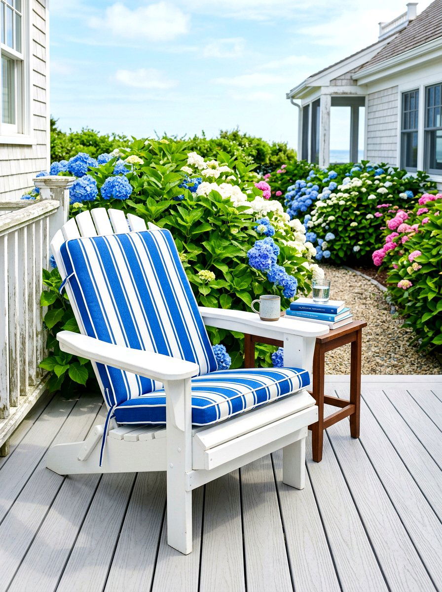 Blue And White Striped Porch Cushion - 30 striped outdoor cushion porch ideas