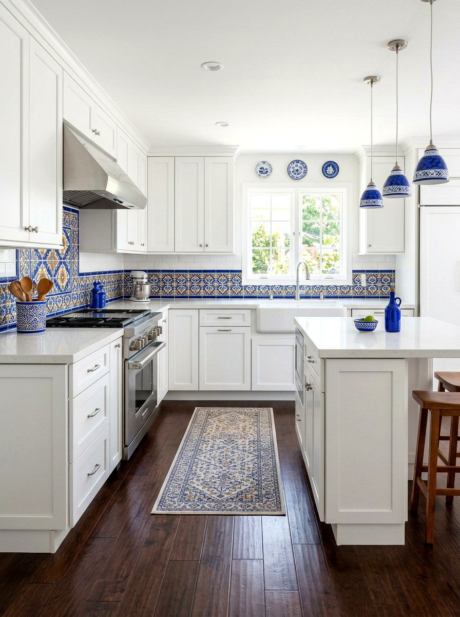 Blue And White Talavera Tile - 30 Spanish style kitchen ideas