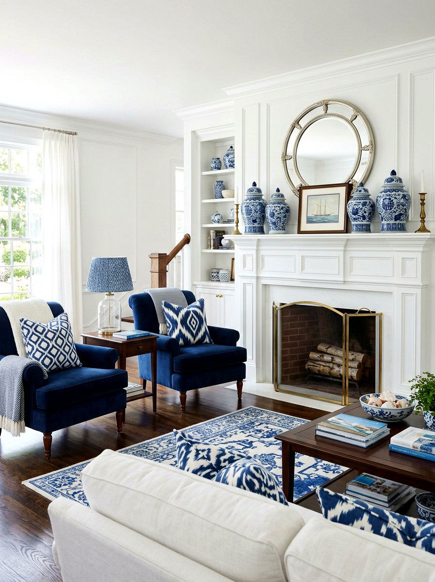 Blue And White Traditional Decor - 30 classic traditional living room ideas