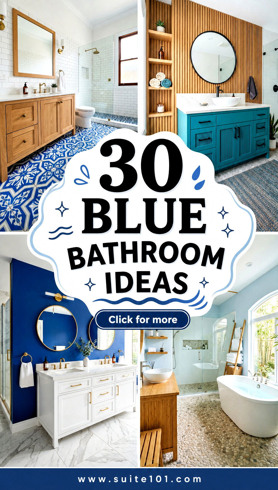 Blue Bathroom Ideas 30 Refreshing Color Combos and Decor - Blue Bathroom Ideas: 30 Refreshing Color Combos and Decor