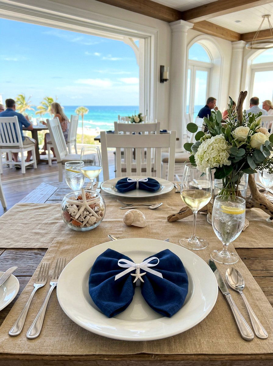 Blue Bow Napkin - 30 bow napkin ideas