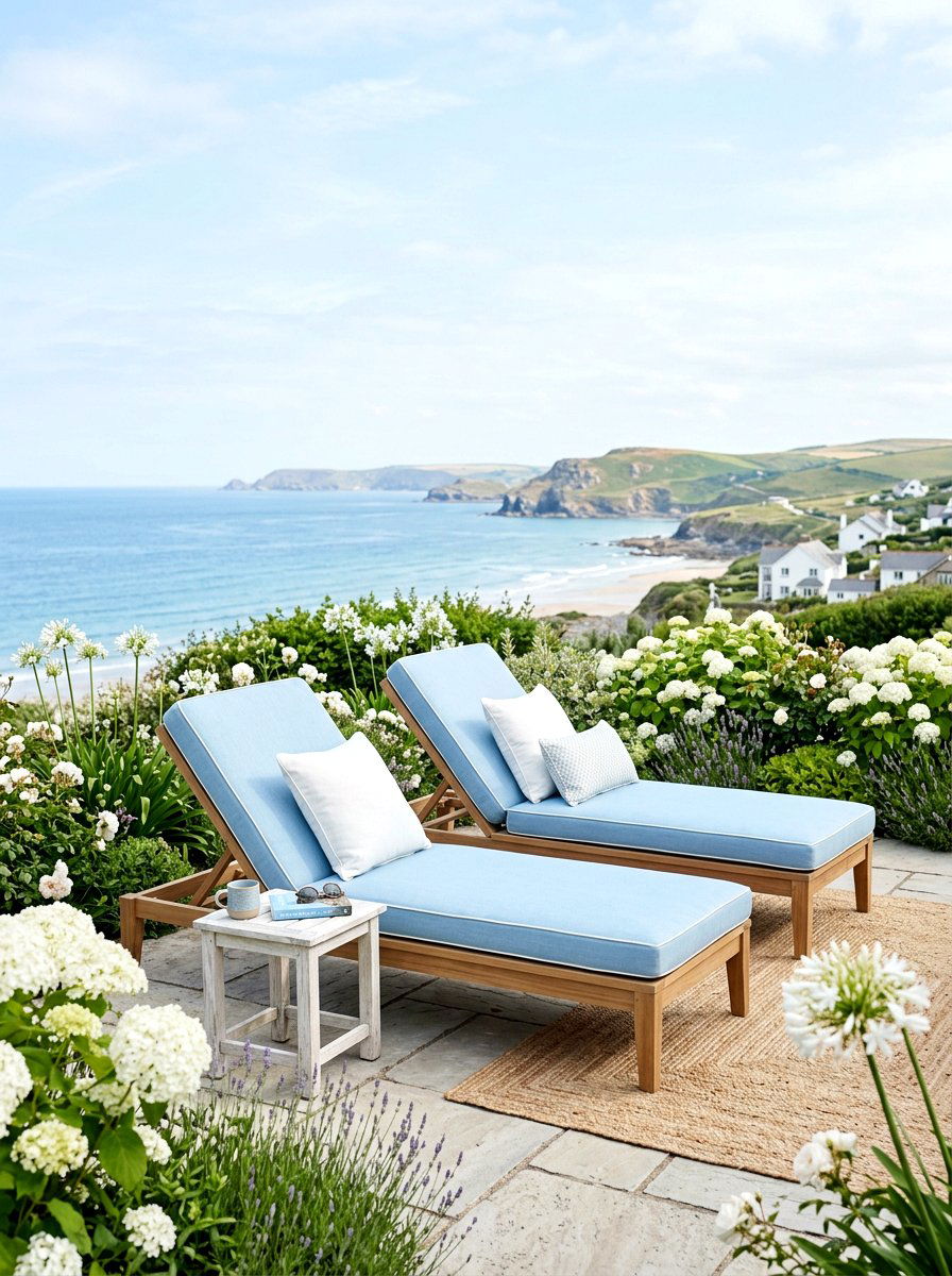 Blue Chaise Pair - 30 chaise pair patio ideas