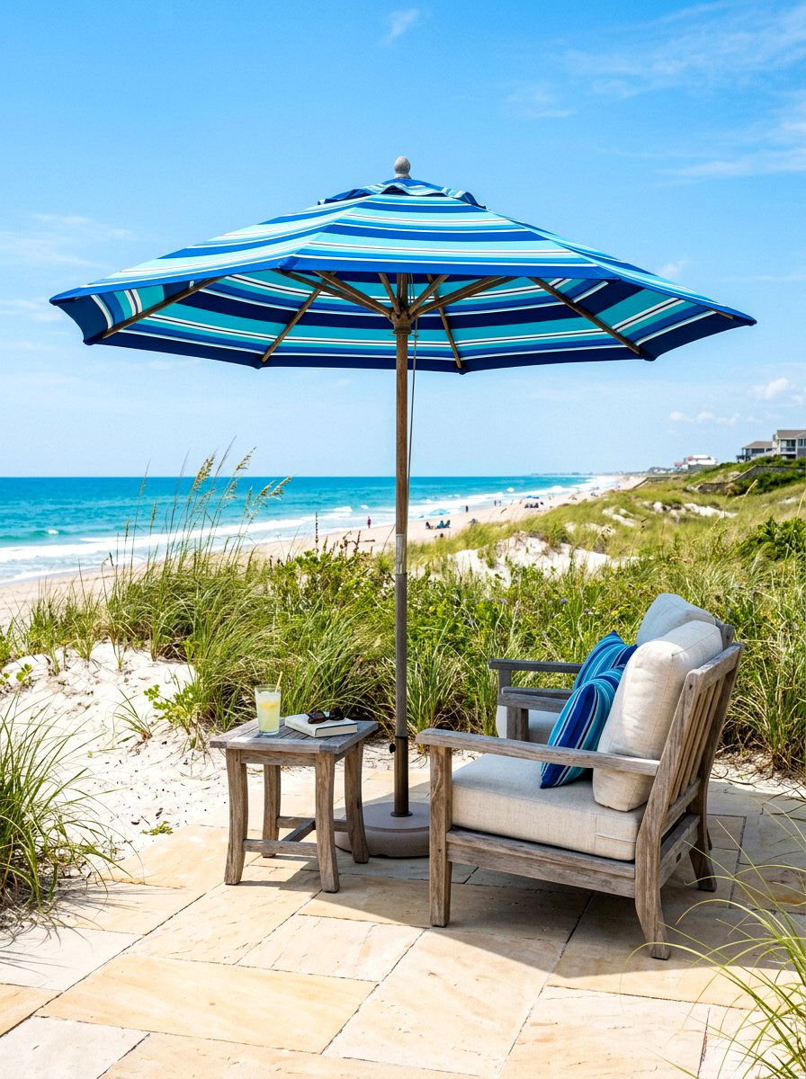 30 Striped Umbrella Patio Ideas to Elevate Outdoor Vibes