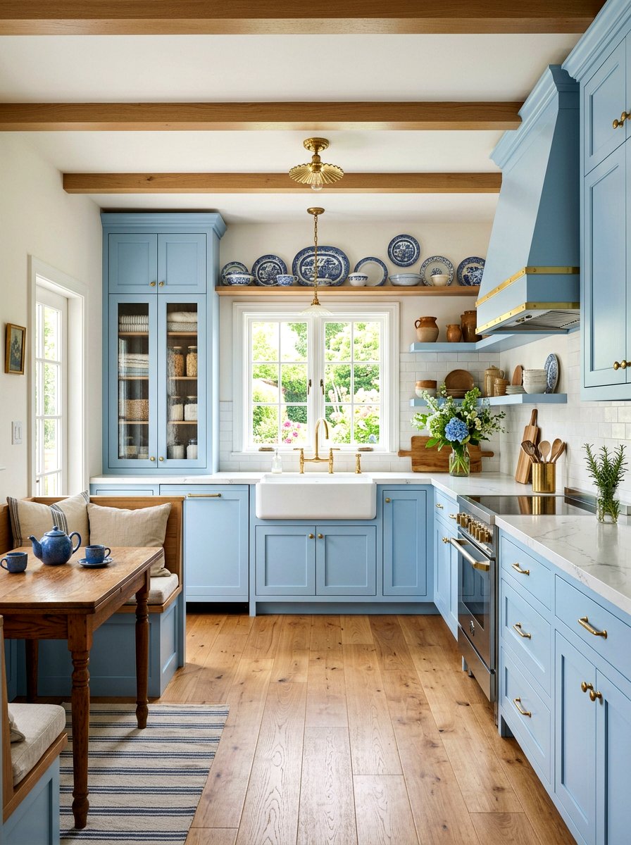 Blue Cottage Kitchen - 30 small cottage kitchen ideas