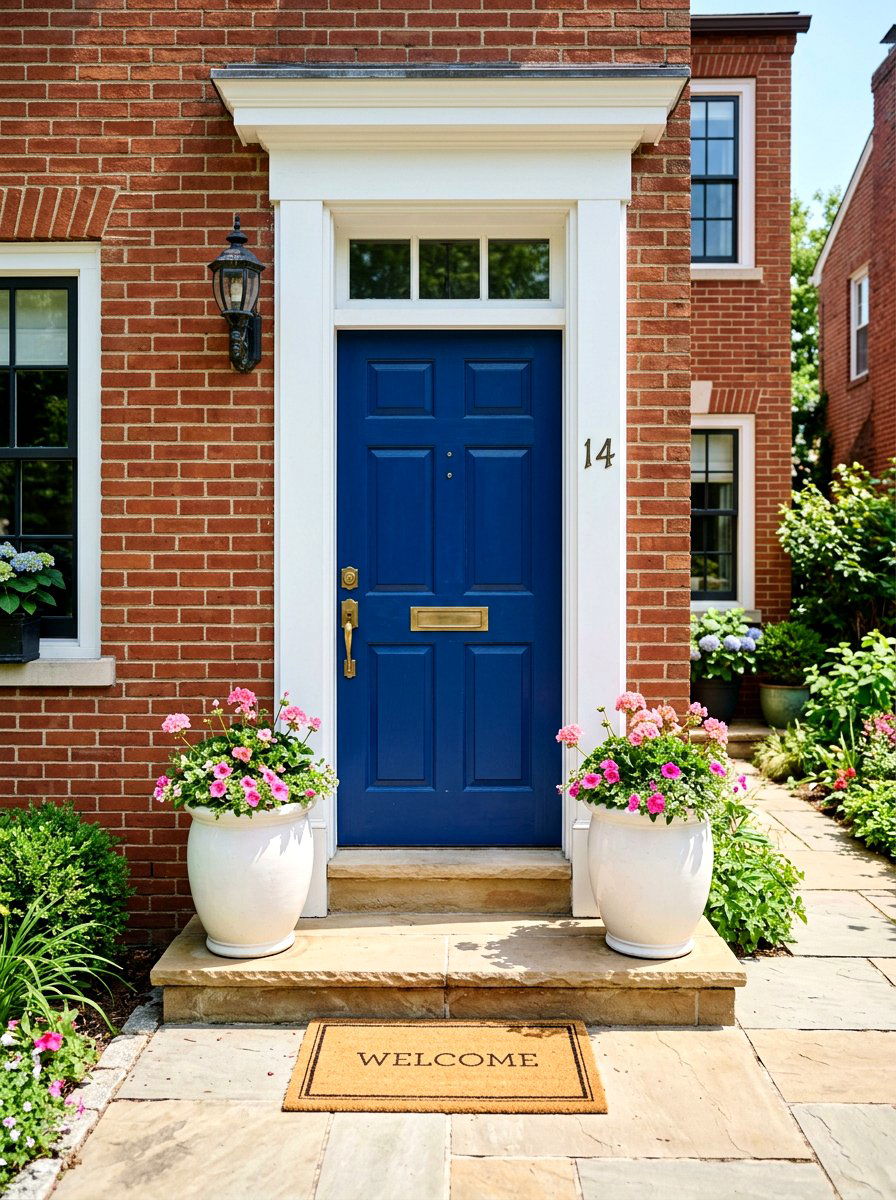 Blue Front Door For Townhouse - 30 townhouse stoop ideas