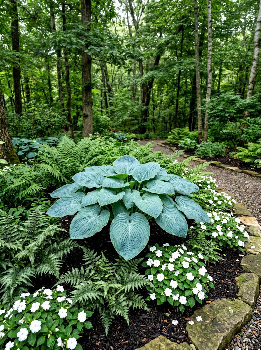 Blue Hosta Focal Point - 30 hosta garden ideas