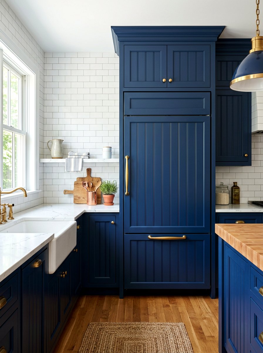 Blue Kitchen Cabinet Fridge - 30 hidden fridge ideas