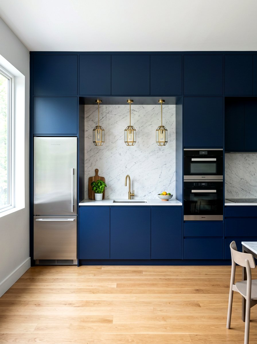 Blue Kitchen Cabinet Wall - 30 appliance wall kitchen ideas