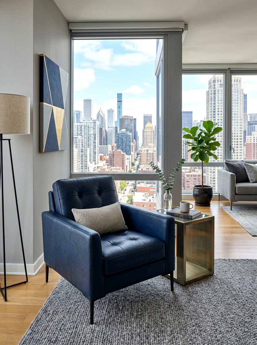 Blue Leather Accent Chair Apartment - 30 leather accent chair ideas