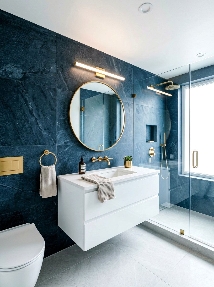 Blue Limestone Bathroom Backsplash - 30 limestone bathroom ideas