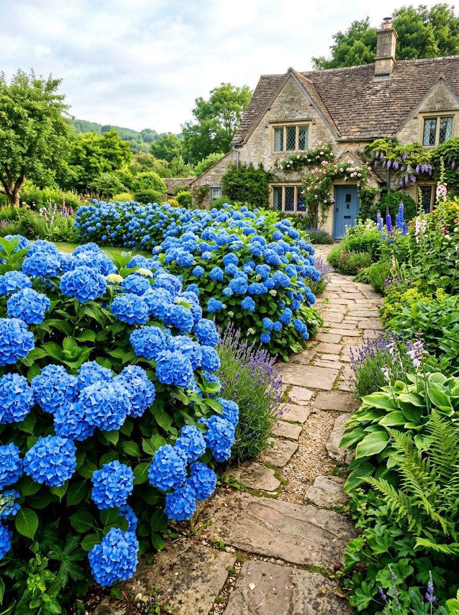 30 Hydrangea Garden Border Ideas for Layered Texture and Color - Suite 101