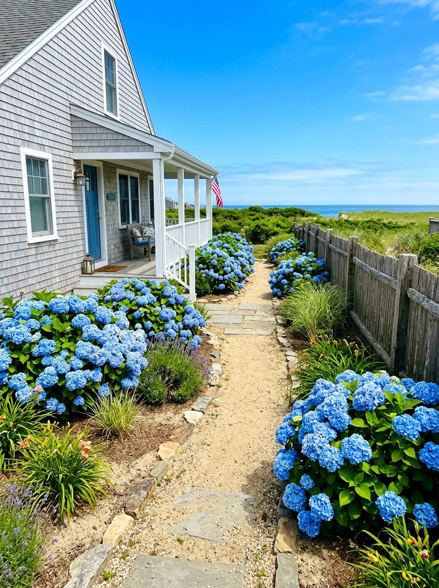 Blue Mophead Landscaping - 30 hydrangea garden ideas