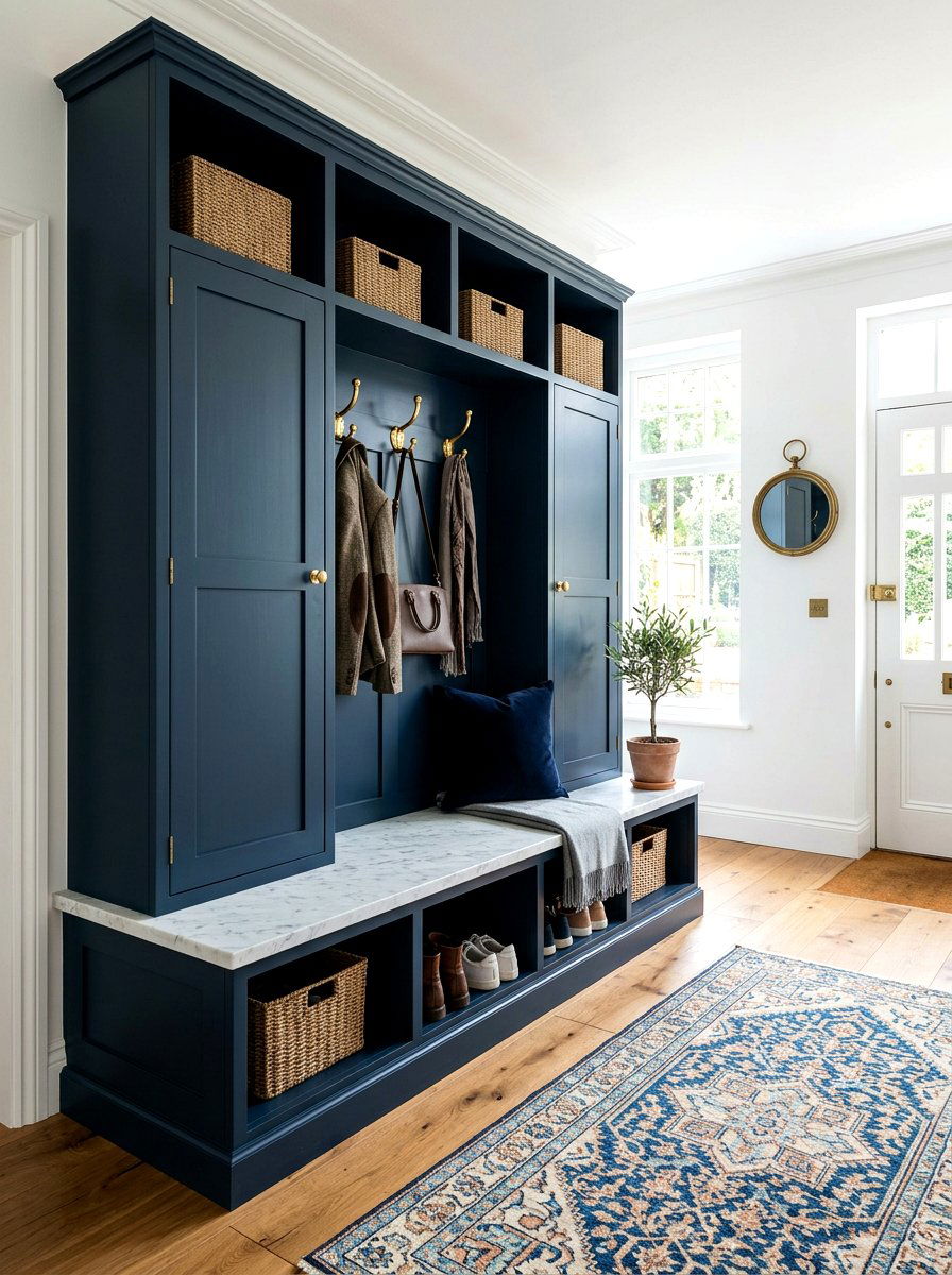 Blue Mudroom Locker - 30 mudroom locker ideas