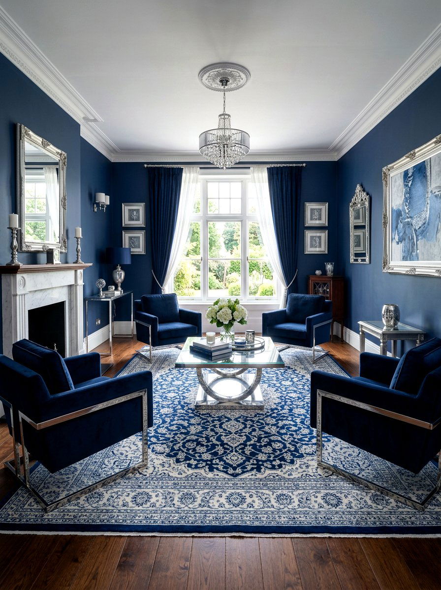 Blue Parlor Decor - 30 parlor room ideas
