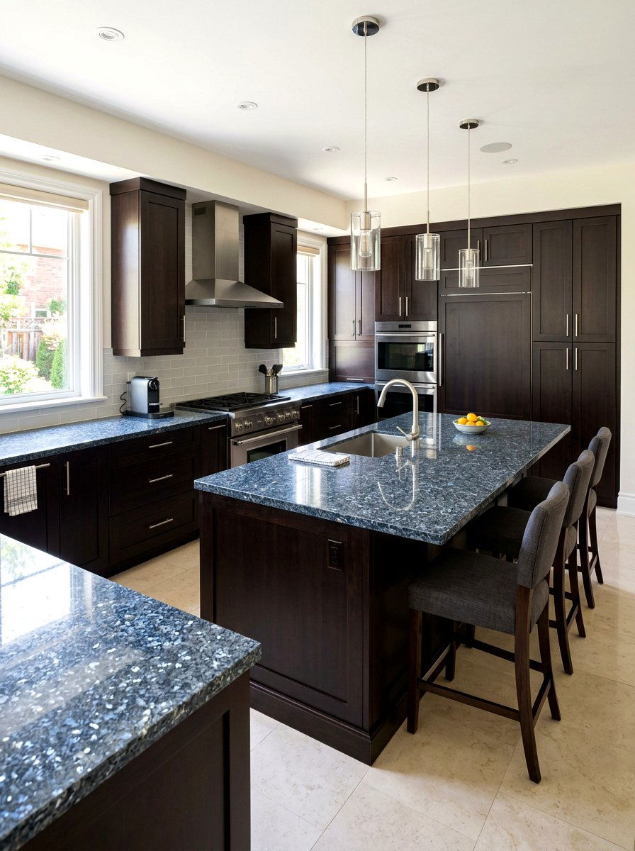 Blue Pearl Granite - 30 granite kitchen ideas
