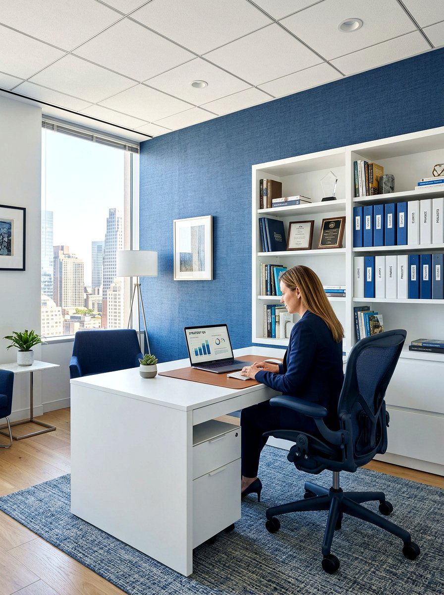 Blue Professional Wallpaper - 30 office wallpaper ideas