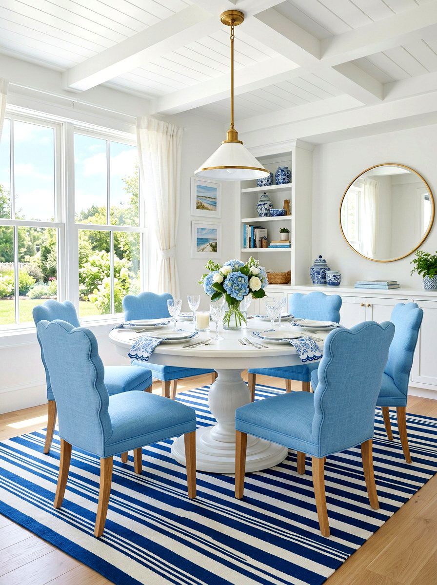 Blue Scalloped Dining Chair - 30 scalloped dining chairs ideas
