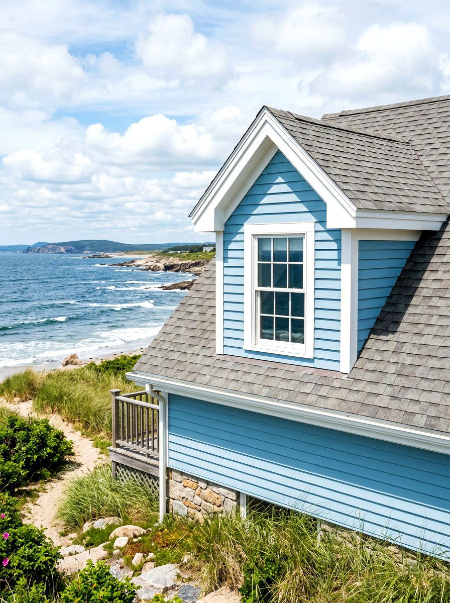 Blue Siding Dormer - 30 dormer curb appeal ideas