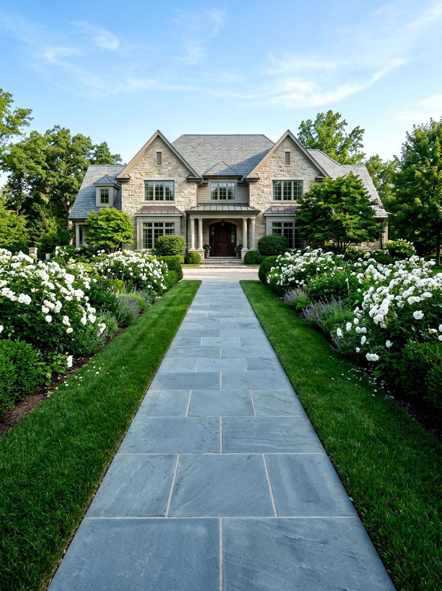 Blue Stone Walkway - 30 front walkway ideas