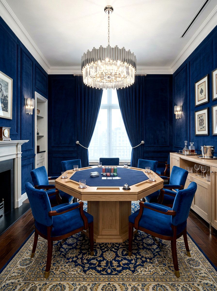 Blue Velvet Room - 30 poker room ideas