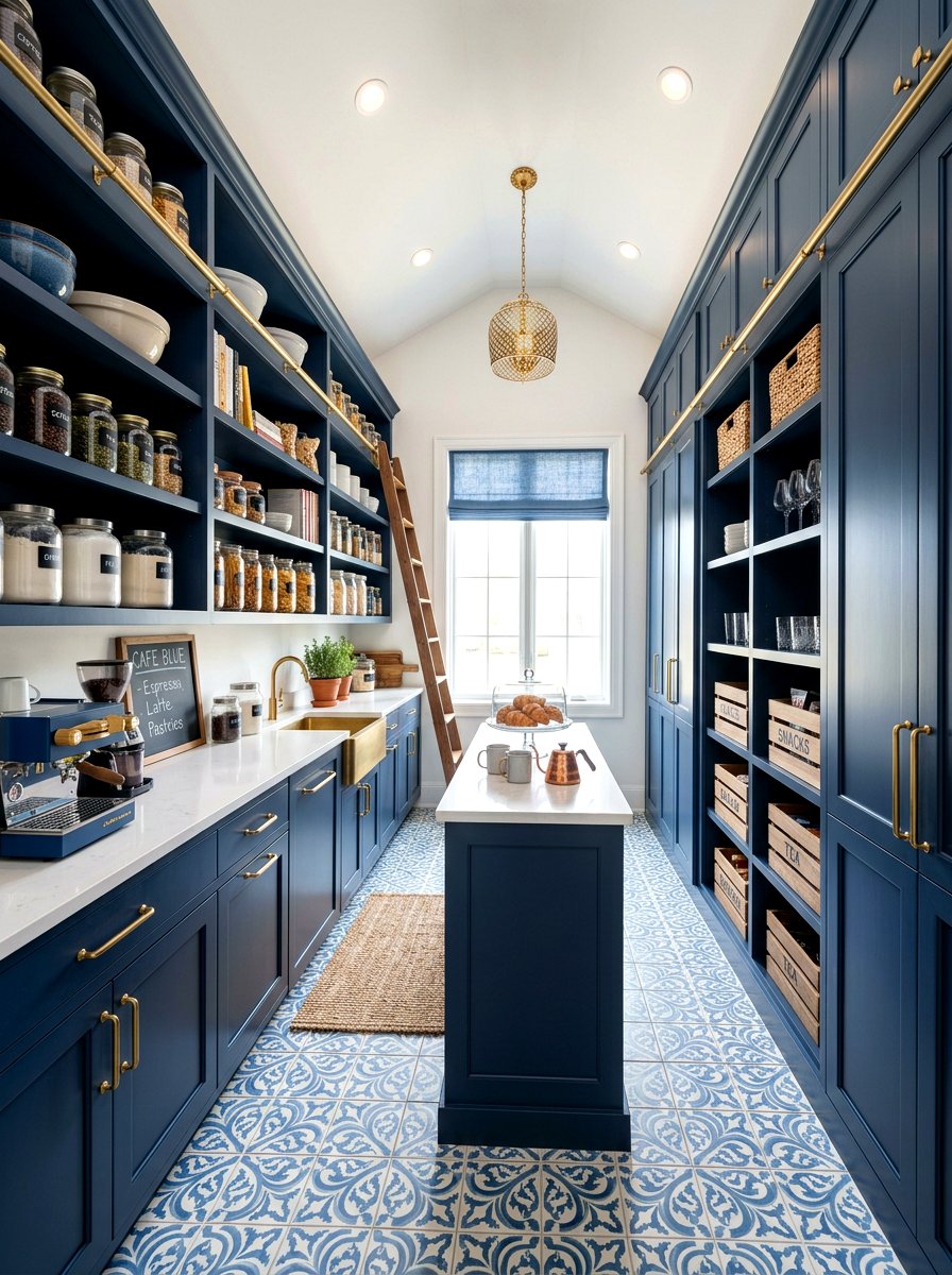 Blue Walk In Pantry Cafe