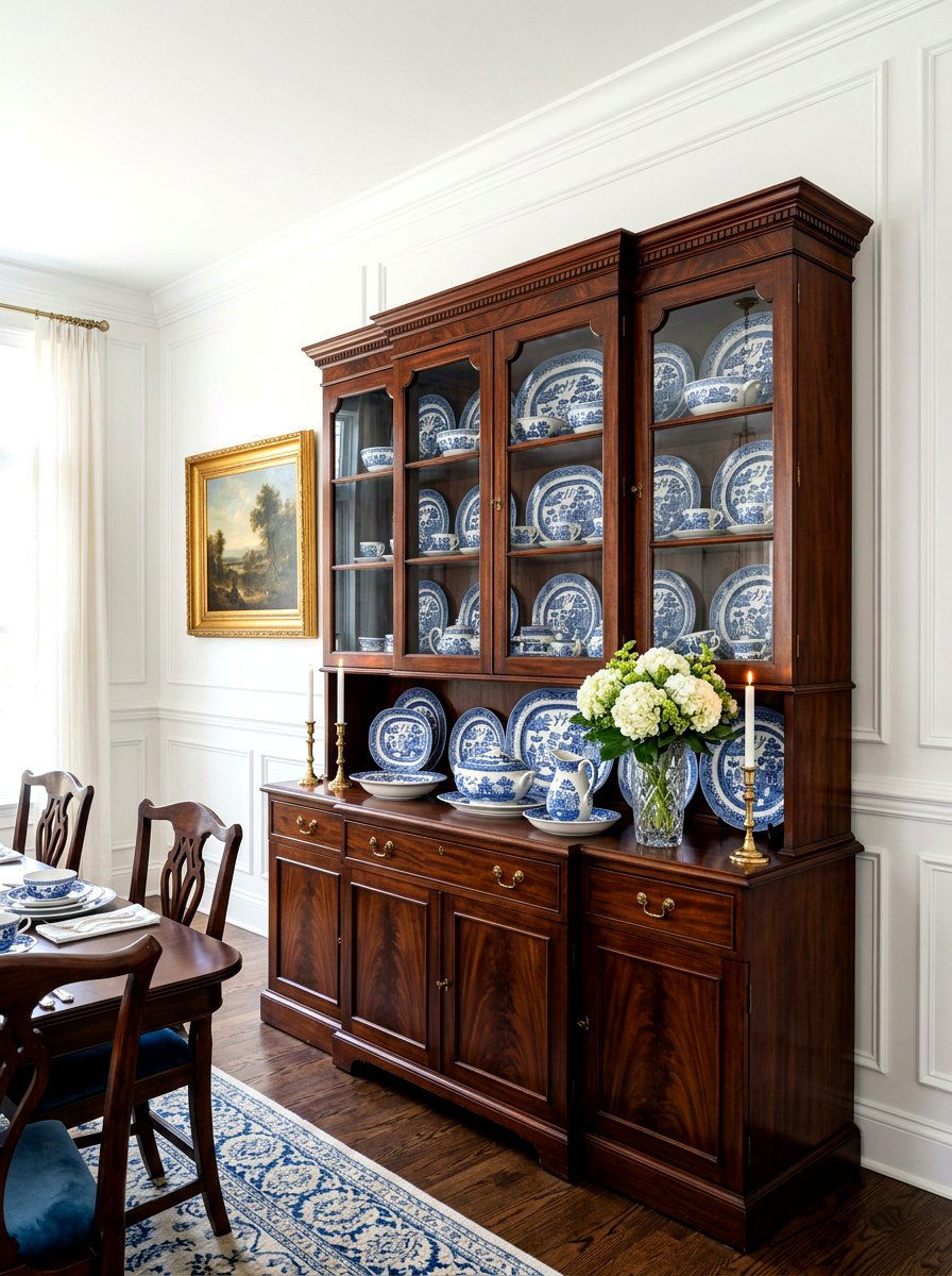 Blue Willow China - 30 old money apartment decor ideas