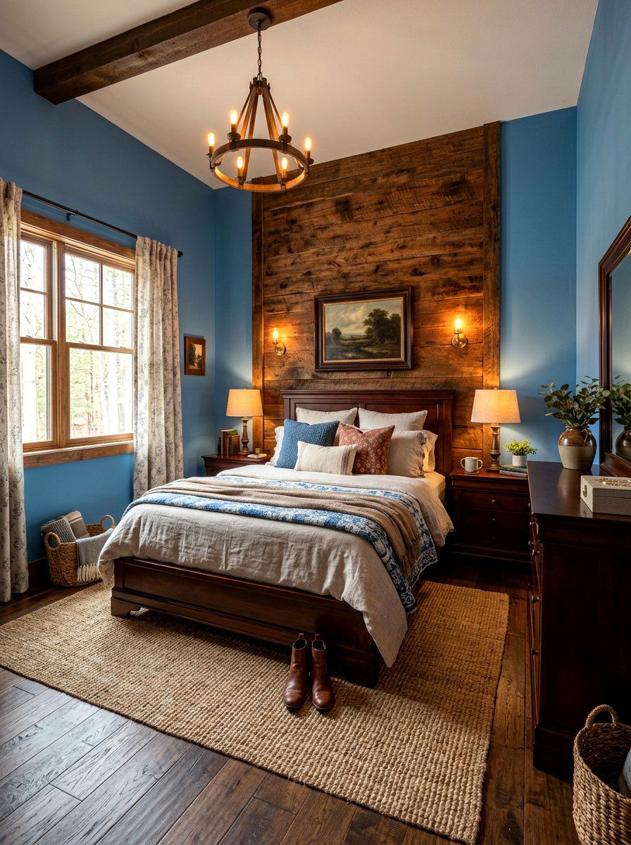 Blue Wood Bedroom - 30 blue bedroom ideas
