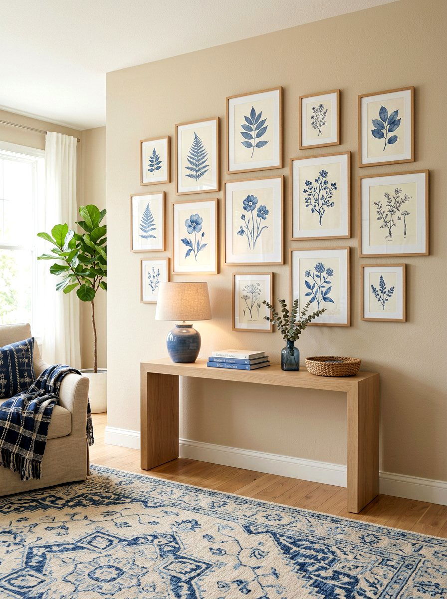 Blue and beige living room art - 30 blue and beige living room ideas
